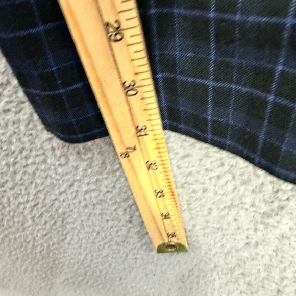 Topman Mens Dress‎ Pants 30 Navy Blue Check Plaid Slim Fit Trousers Work Preppy - Picture 4 of 6